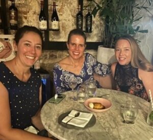 Emily, Anna, & Jessica at dinner